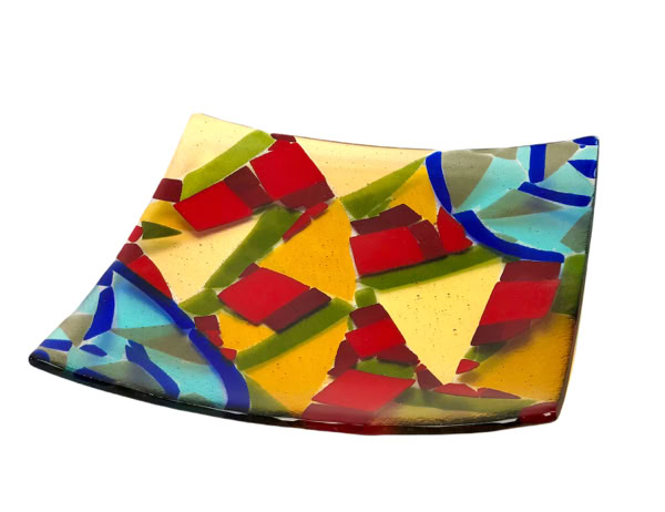fused glass tray