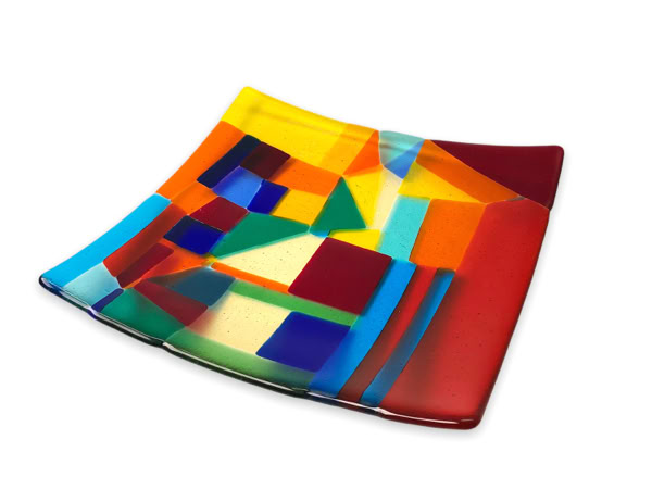fused glass tray
