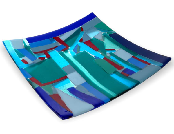 fused glass tray