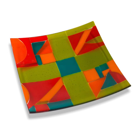fused glass tray