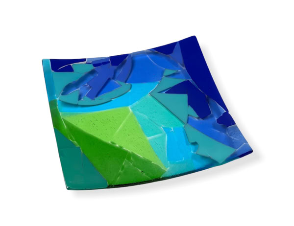 fused glass tray