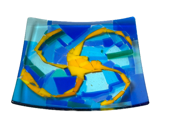 fused glass tray, Verbeek Glass Studio, Toronto