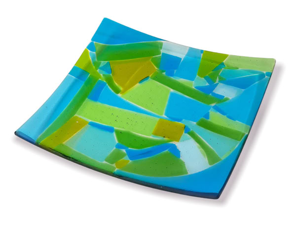 fused glass tray