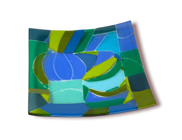 fused glass tray