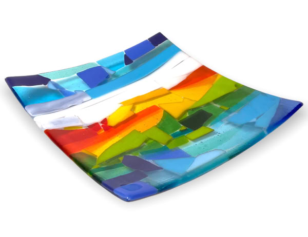 fused glass tray