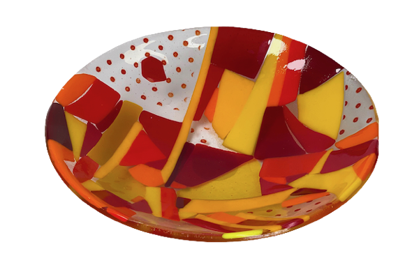 fused glass bowl