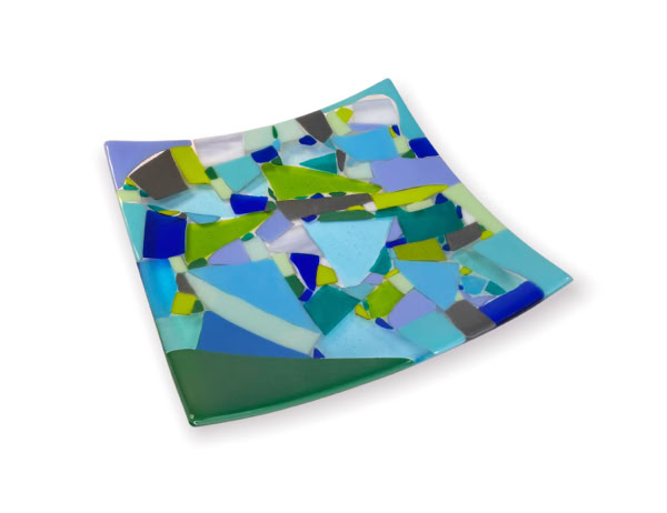 fused glass tray