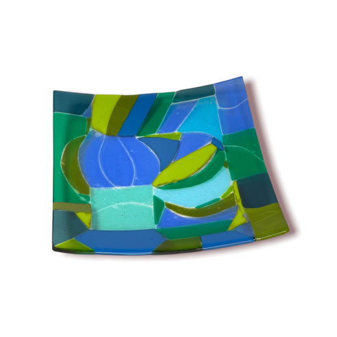 fused glass tray