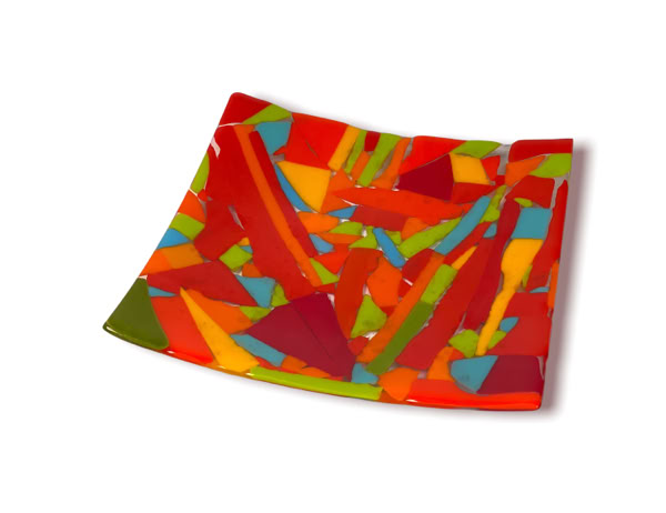 fused glass tray