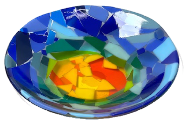 fused glass bowl, Verbeek Glass Studio, Toronto