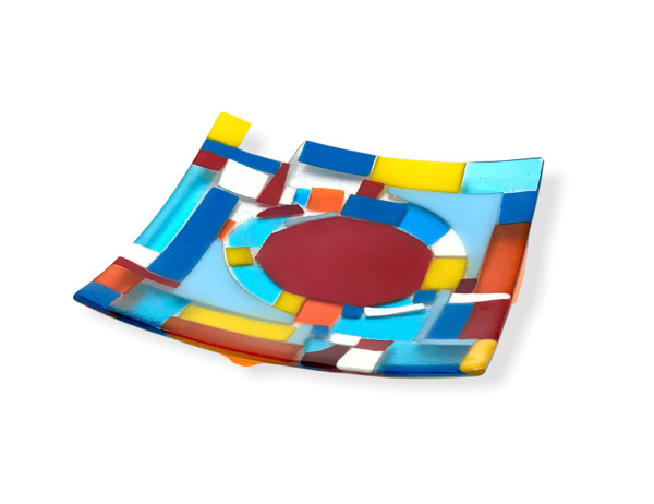 fused glass tray