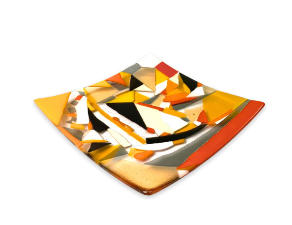 fused glass tray