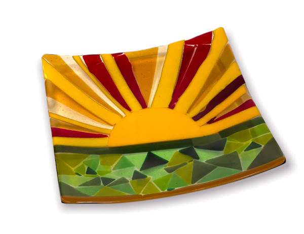 fused glass tray