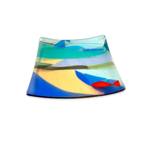 fused glass tray