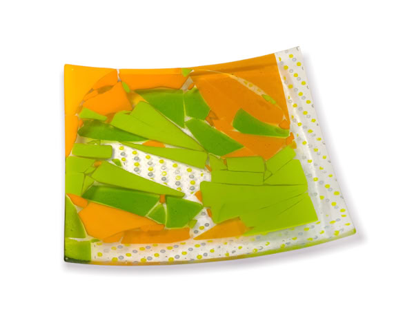fused glass tray
