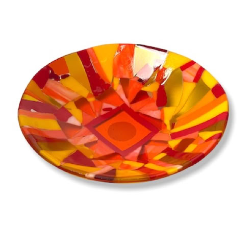 fused glass bowl