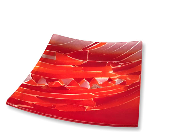 fused glass tray