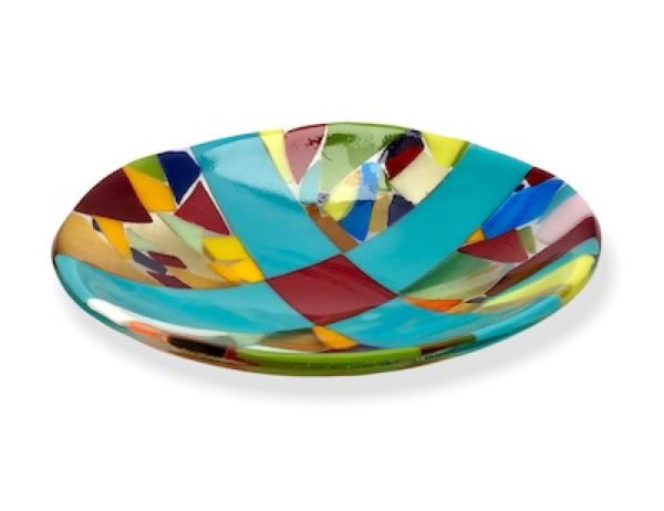 fused glass bowl