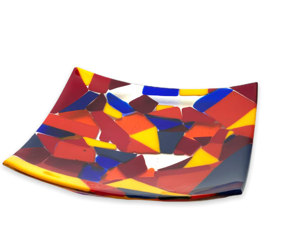 fused glass tray