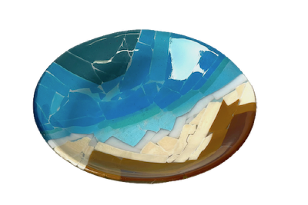 fused glass bowl