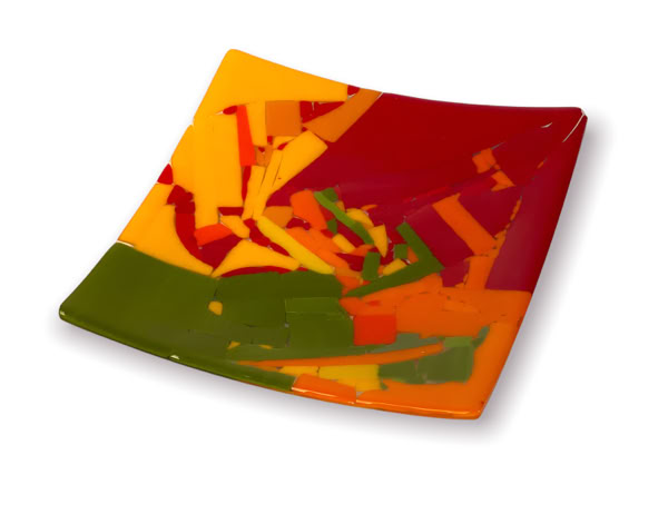 fused glass tray