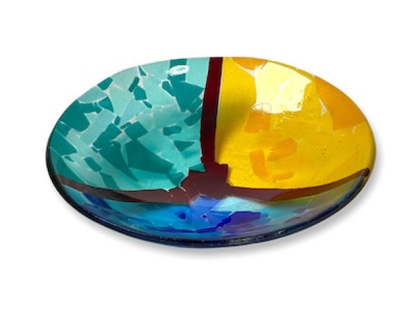  fused glass bowl