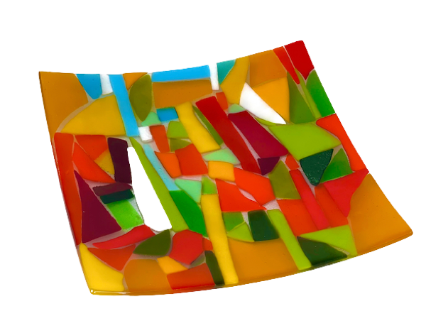 fused glass tray